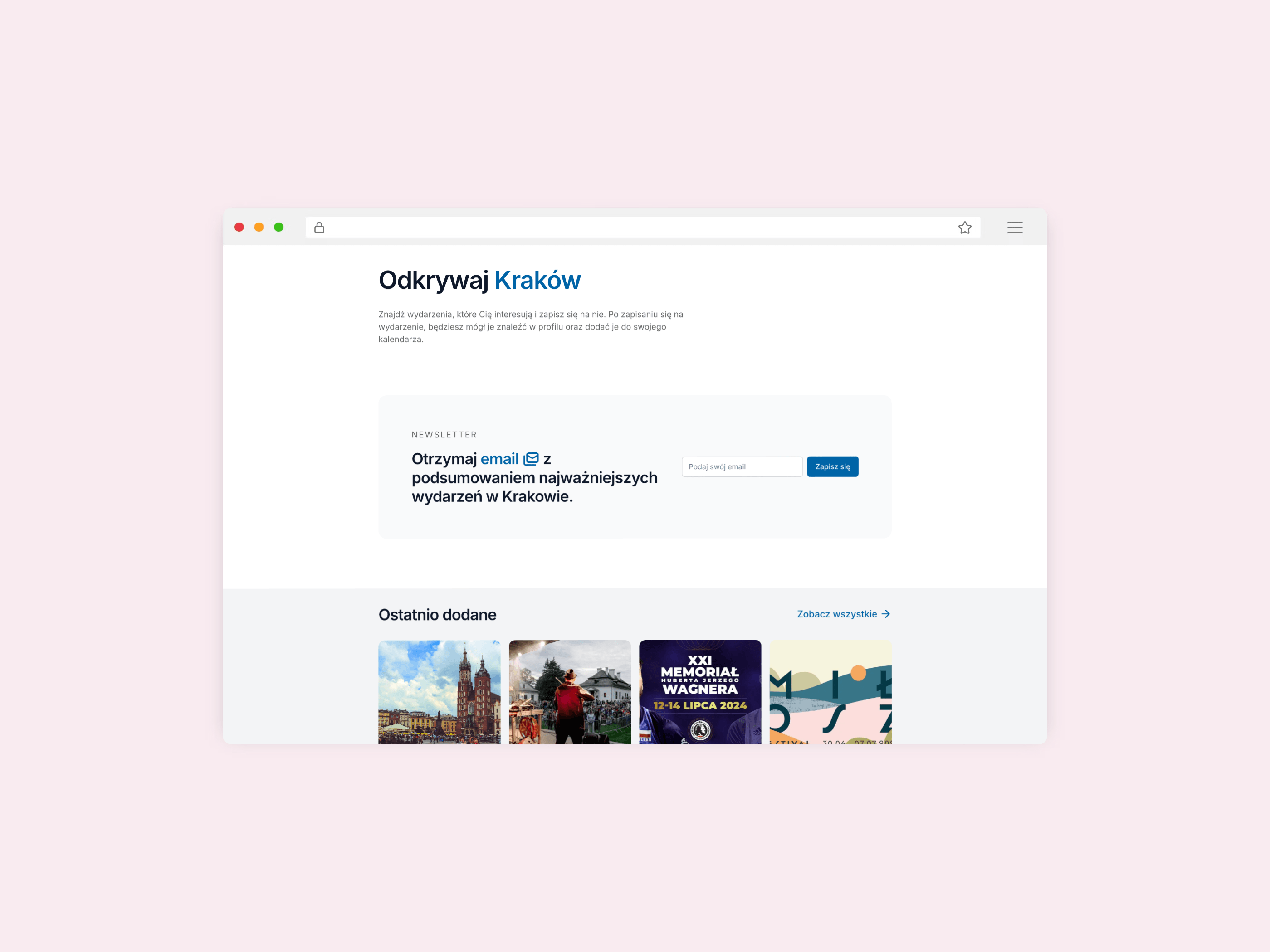 Kraków newsletter